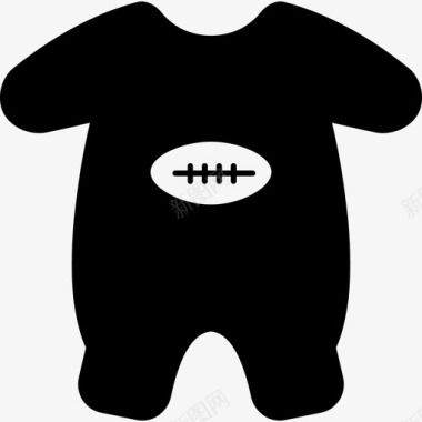 婴儿连体衣足球时尚图标图标