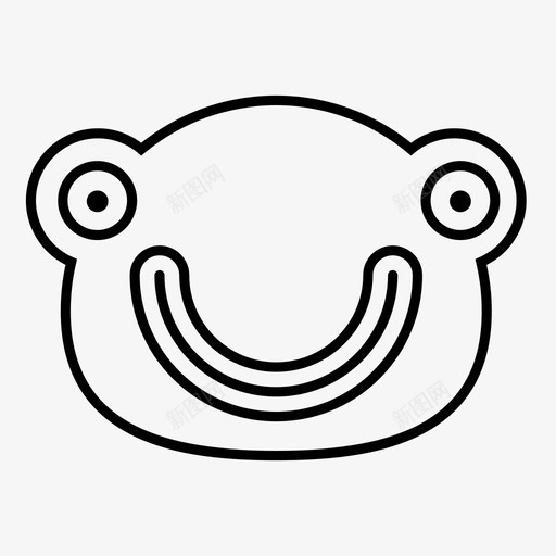 青蛙微笑笑脸图标svg_新图网 https://ixintu.com 微笑 快乐 情绪 笑脸 表情 青蛙 高兴