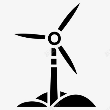 风车风力发电风力发电厂图标图标