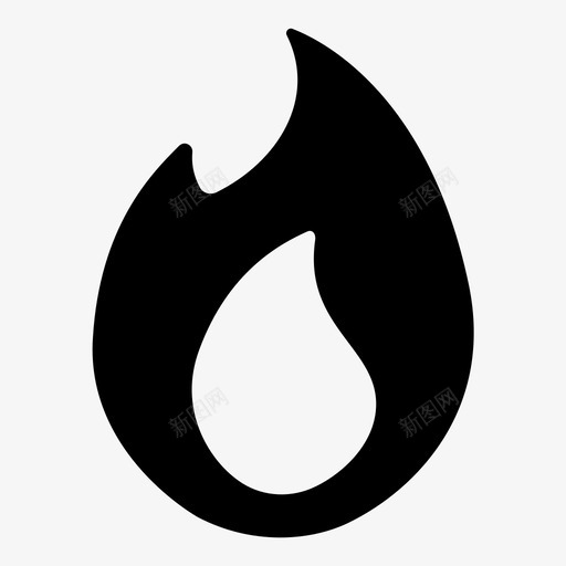 火燃烧火焰图标svg_新图网 https://ixintu.com 温暖 火 火焰 点燃 热 燃烧 着火