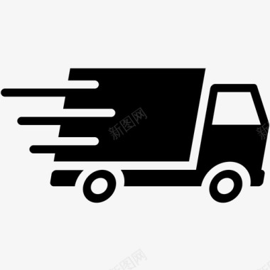 快递货物货运卡车图标图标