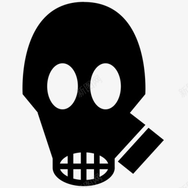 防毒面具化学品防护图标图标