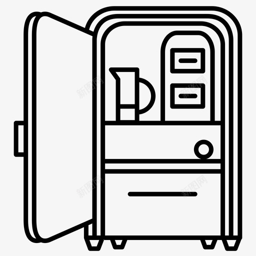 冰箱电器食品图标svg_新图网 https://ixintu.com 冰箱 家用电器 电器 食品 食品储藏室