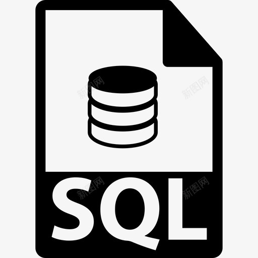 SQL文件格式符号接口文件格式图标svg_新图网 https://ixintu.com SQL文件格式符号 接口 文件格式图标
