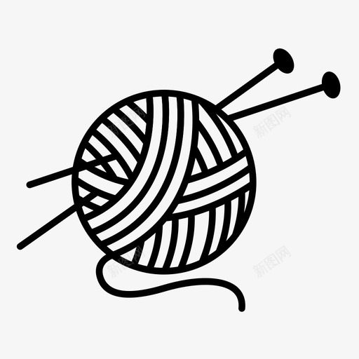 采购产品针织工艺美术爱好图标svg_新图网 https://ixintu.com 工艺美术 爱好 纱线 编织针 缝纫 羊毛 采购产品针织