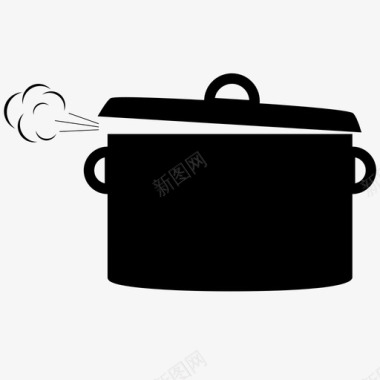 煮锅煮沸厨房图标图标