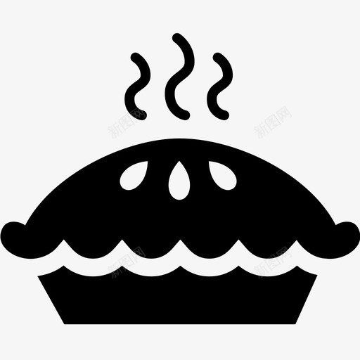 派梅伦格派糕点图标svg_新图网 https://ixintu.com 招待 梅伦格派 派 热的 热腾腾 甜味 礼物 糕点 蒸汽 酸