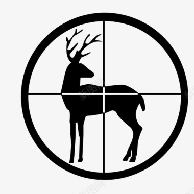 狩猎野外射击图标图标