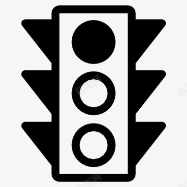 红绿灯停车灯信号灯图标图标
