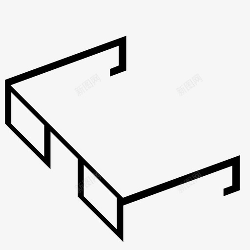 眼镜视力镜片图标svg_新图网 https://ixintu.com 眼镜 视力 镜框 镜片