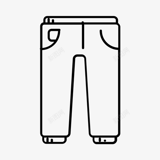 裤子衣服牛仔裤图标svg_新图网 https://ixintu.com 牛仔裤 衣服 裤子 运动裤