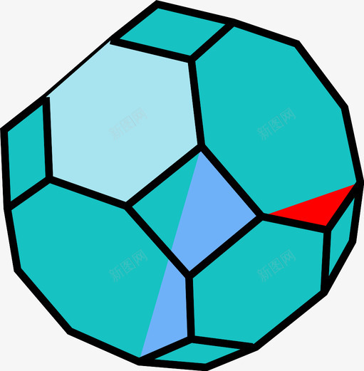 截断立方八面体形状多边形图标svg_新图网 https://ixintu.com 三维 三维对象 三维形状 几何体 多边形 对象 形状 截断立方八面体