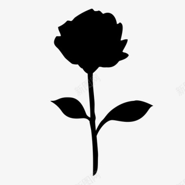 玫瑰花瓣自然图标图标
