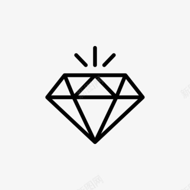 钻石石头戒指图标图标