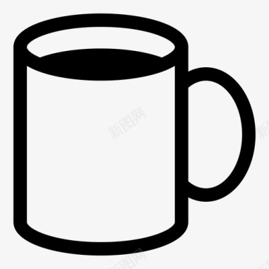 马克杯茶早晨图标图标