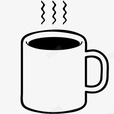 咖啡杯热饮料热咖啡图标图标