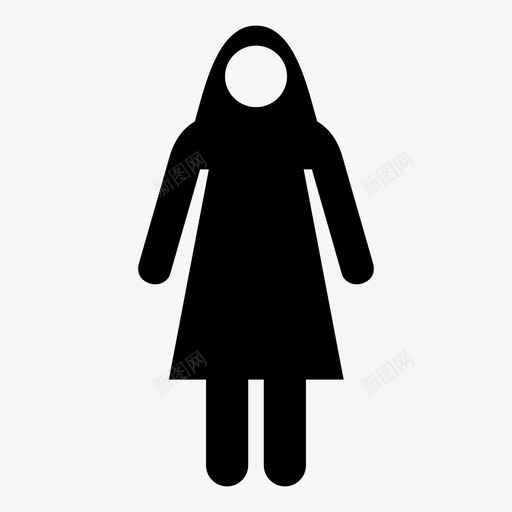 头巾穆斯林妇女隐私图标svg_新图网 https://ixintu.com 头巾 穆斯林妇女 观点 道德 隐居 隐私 面纱