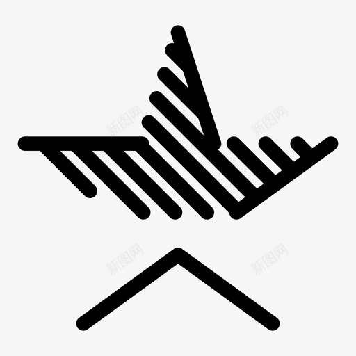 星星超级等级图标svg_新图网 https://ixintu.com 像 发光 媒体 星星 等级 粗线图标 线 超级