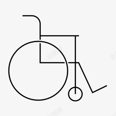 轮椅残疾人座位图标图标