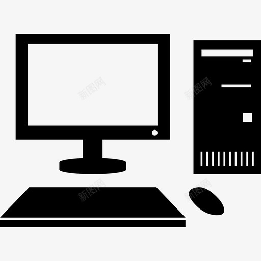 计算机技术屏幕图标svg_新图网 https://ixintu.com ordenador pc 办公室 屏幕 工作区 技术 显示器 桌子 计算机 键盘 鼠标