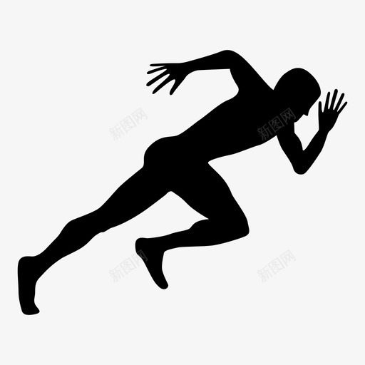 跑步赛跑速度图标svg_新图网 https://ixintu.com 冲刺 田径 百米赛跑 短跑 赛跑 起跑 跑步 速度