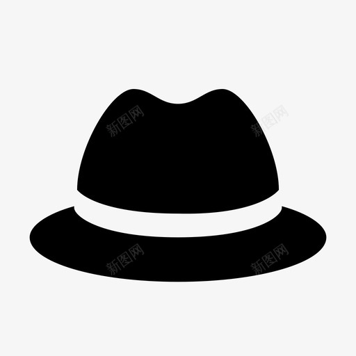 帽子帽檐软呢帽图标svg_新图网 https://ixintu.com 加德纳 头饰 帽子 帽檐 软呢帽 非常基本。安卓棒棒糖图标。