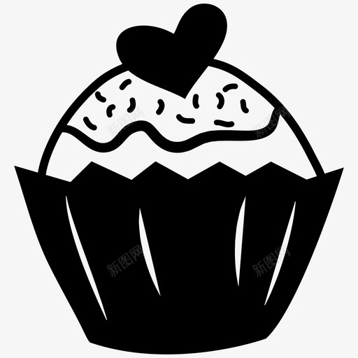 杯子蛋糕插图爱情图标svg_新图网 https://ixintu.com 婚姻 婚礼 情人节 插图 杯子蛋糕 松饼 浪漫 爱情 甜蜜 结婚