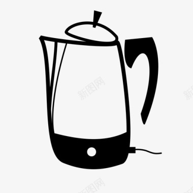 电开水器准备咖啡滤器图标图标