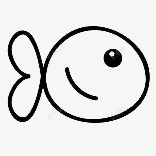 鱼水海图标svg_新图网 https://ixintu.com 人物 动物 动物群 卡通鱼 水 水生 海 生物 鱼
