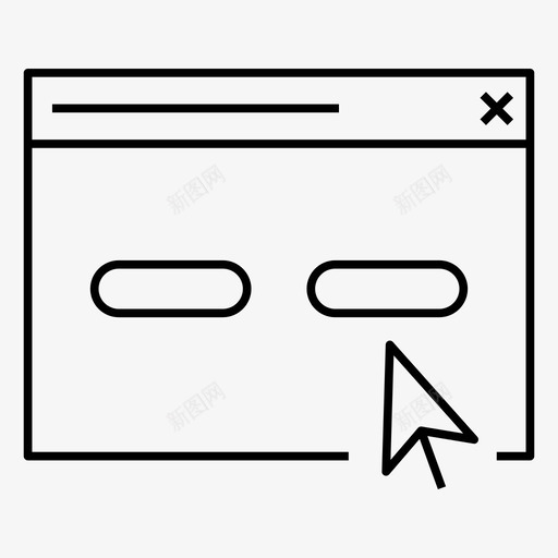窗口按钮技术软件图标svg_新图网 https://ixintu.com 光标 单击 技术 框架 程序 窗口按钮 轮廓 软件 选择 鼠标