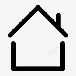 主菜单小象icon粗线条家住所房子图标高清图片