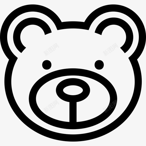 熊脸动物婴儿包1图标svg_新图网 https://ixintu.com 动物 婴儿包1 熊脸