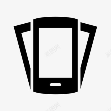 摇动倾斜智能手机智能手机倾斜图标图标