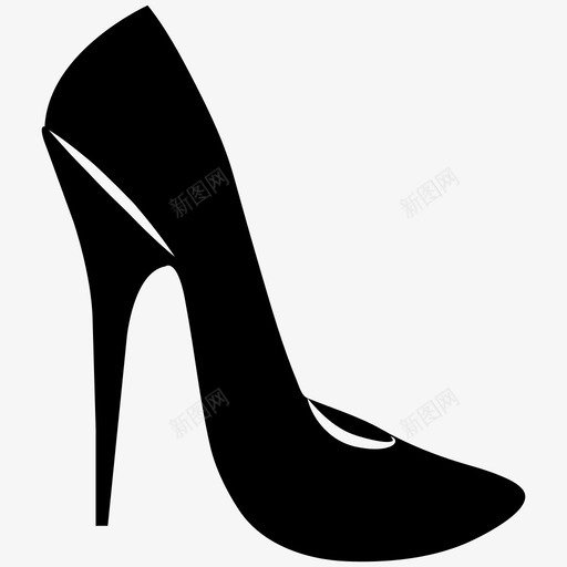 高跟鞋衣服时装图标svg_新图网 https://ixintu.com 女士 时装 细高跟鞋 脚 衣服 鞋子 高跟鞋