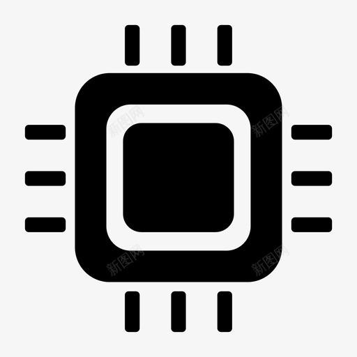 微芯片处理器电子元件图标svg_新图网 https://ixintu.com 图表 处理器 微芯片 电子元件 电路 芯片组 计算机系统 计算机芯片
