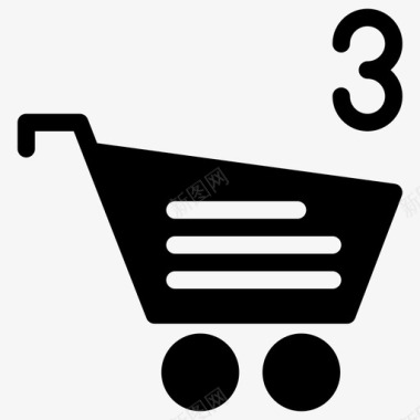 购物车项目购物和电子商务稳定图标图标