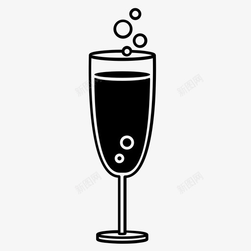 香槟起泡酒派对图标svg_新图网 https://ixintu.com 上等 含羞草 新年 法国 派对 玻璃杯 起泡酒 醉酒 香槟 香槟杯