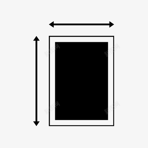 测量高度测量图标svg_新图网 https://ixintu.com 图片宽度 图片测量 图片高度 大小 宽度 测量 裁剪