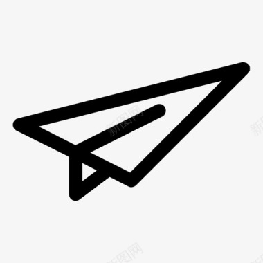 纸飞机形状发送图标图标