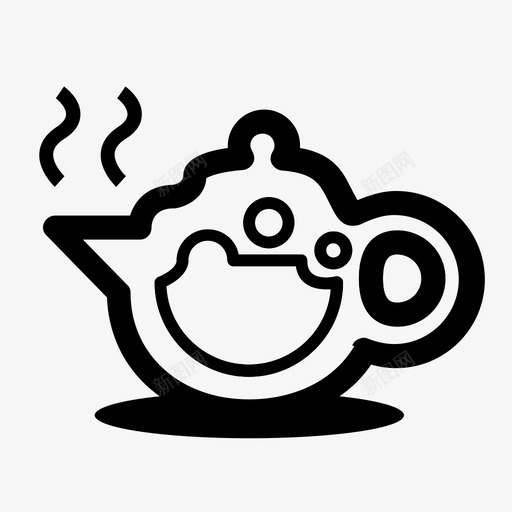 茶壶主题茶茶具图标svg_新图网 https://ixintu.com 主题茶 冲泡 茶logo 茶会 茶具 茶壶 蒸汽 高茶