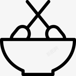 汤匙里的鱼子酱饭碗汤匙米饭图标高清图片