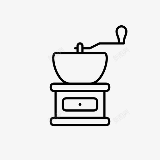 咖啡研磨机厨房盘子图标svg_新图网 https://ixintu.com 厨房 咖啡研磨机 咖啡豆 咖啡馆 机器 电器 盘子