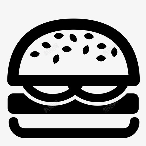 汉堡晚餐午餐图标svg_新图网 https://ixintu.com 午餐 快餐 晚餐 汉堡 牛肉 零食 食物