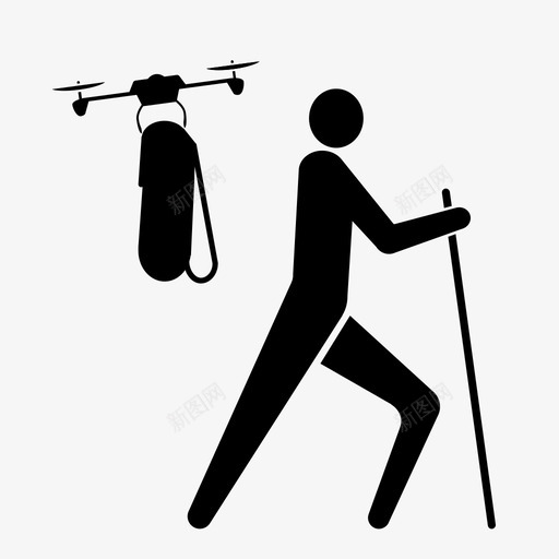 无人机徒步旅行生活方式户外图标svg_新图网 https://ixintu.com 体育活动 健身 户外 手杖 旅行 无人机徒步旅行 有一个无人机 生活方式 运动
