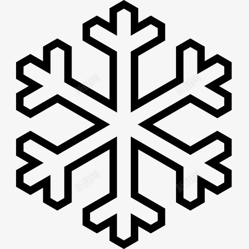 雪花冬天下雪天气图标svg_新图网 https://ixintu.com 下雪 下雪天气 冬天 冰 冻 季节 雪花