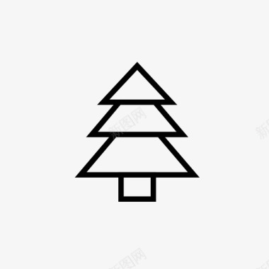 树圣诞节冬天图标图标