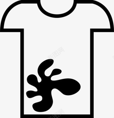 污渍脏衣服T恤图标图标