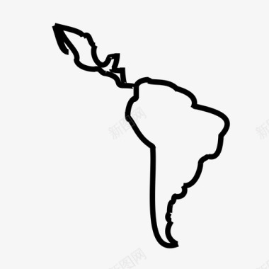 南美洲国家地理位置图标图标