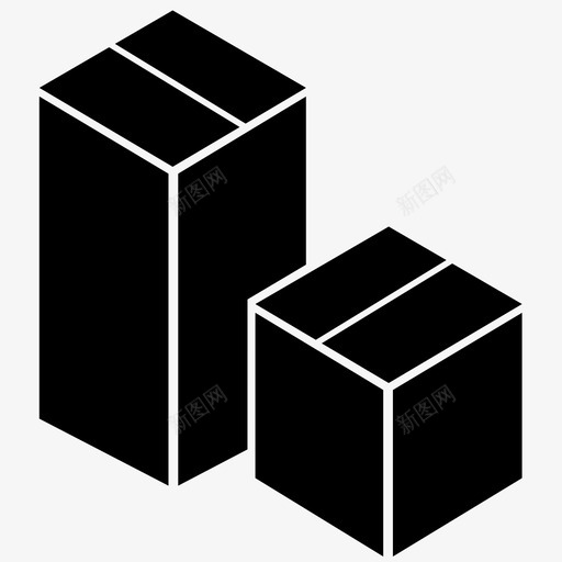 箱子装运箱盒装交货图标svg_新图网 https://ixintu.com 交货箱 包装 盒装交货 箱子 装运 装运箱 订单 高箱
