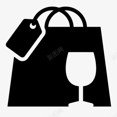 购物袋高级餐饮价格标签图标图标